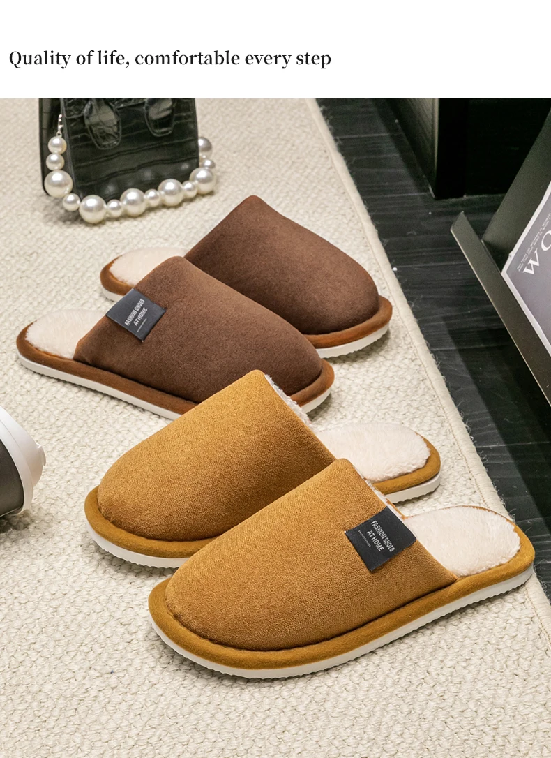 New Trend Winter Couple Indoor Non-slip For Men Women Flip Flops Warm Slippers Home Slides Casual bedroom Soft Comfort Shoes