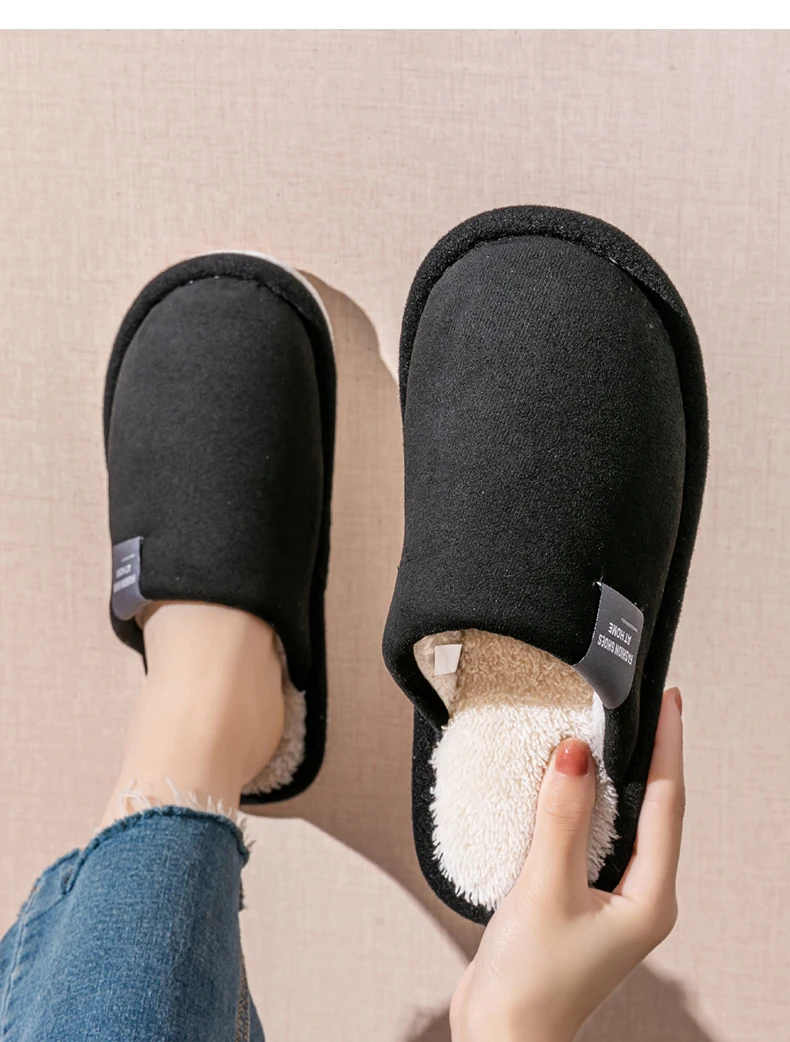 New Trend Winter Couple Indoor Non-slip For Men Women Flip Flops Warm Slippers Home Slides Casual bedroom Soft Comfort Shoes