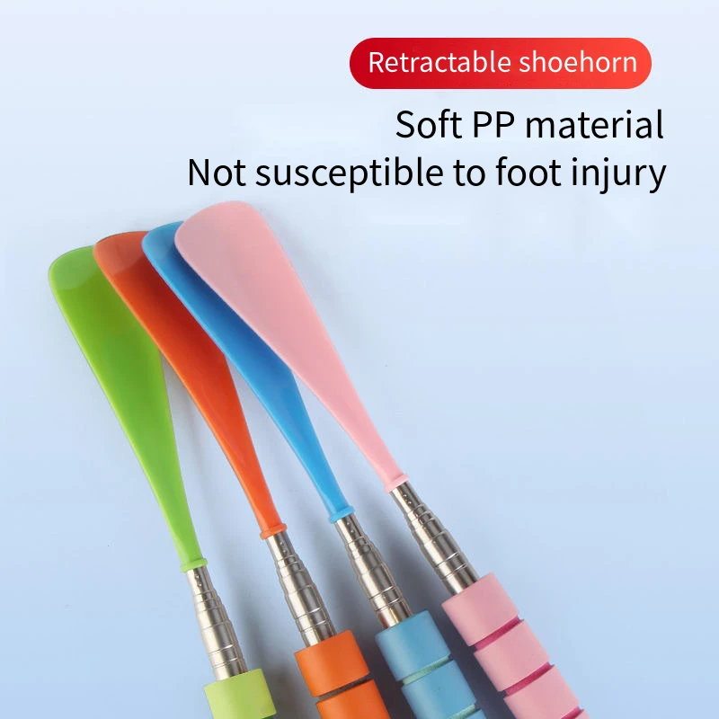 Stretchable Long Shoe horns 30cm-71cm Metal Shoehorn pregnant woman elderly Shoe spoon No bending over Wearing Shoe spatula 1Pcs