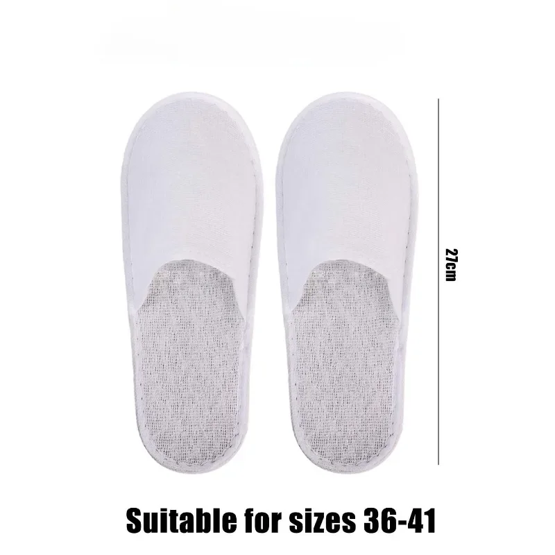 Disposable Slippers White Non Slip Unisex Hotel Spa Travel Slippers Lightweight Eco Friendly Comfortable Soft Slipper Women Men