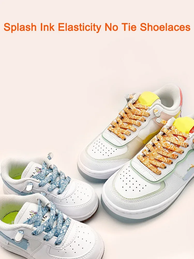 1Pair Elastic laces Sneakers Kids Adult 8MM Flat Shoelace without ties AF1/AJ No tie Shoelaces for Shoes Accessories
