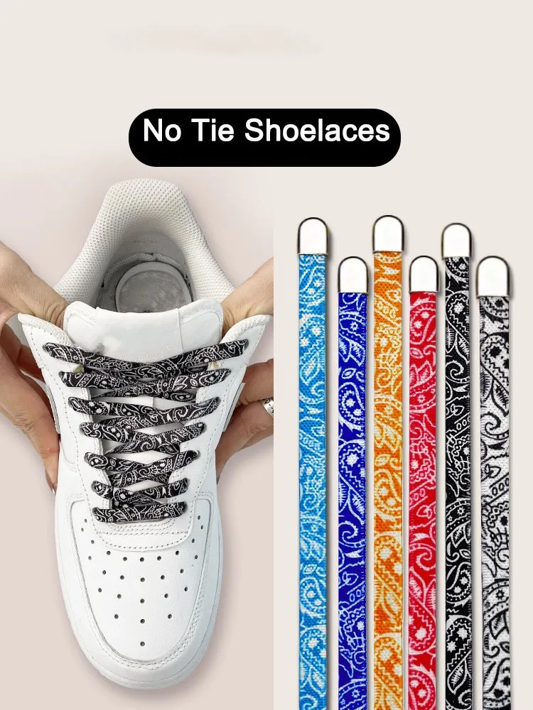 1Pair Elastic laces Sneakers Kids Adult 8MM Flat Shoelace without ties AF1/AJ No tie Shoelaces for Shoes Accessories