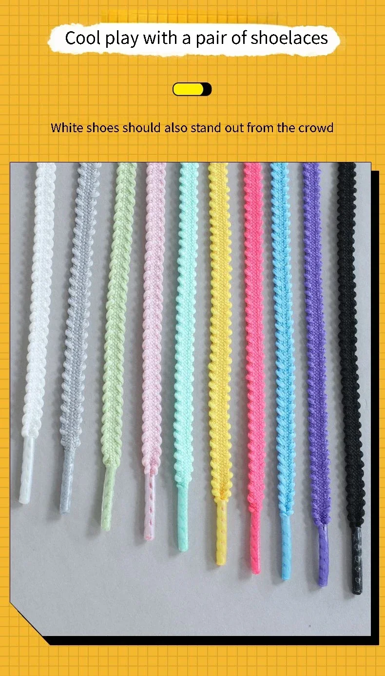 1Pair Elastic Rope Shoelace for Shoes Casual Sneakers Tennis Shoelaces Flat Shoe Laces 120/140/160CM Shoes Accessories