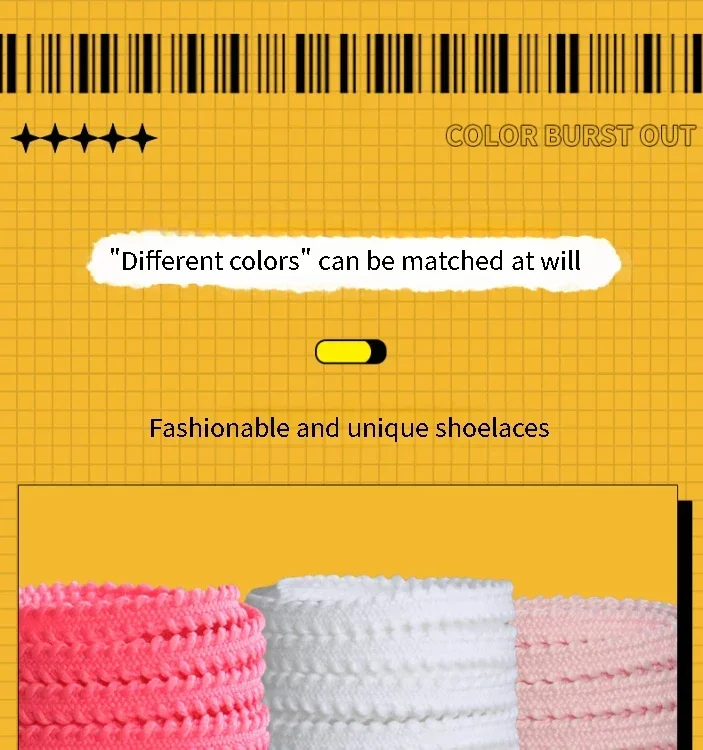 1Pair Elastic Rope Shoelace for Shoes Casual Sneakers Tennis Shoelaces Flat Shoe Laces 120/140/160CM Shoes Accessories