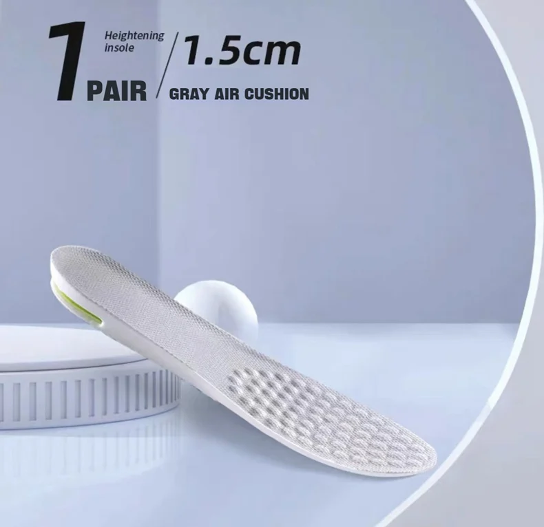 1Pair Height Increase Insole for Feet Sports Air Insoles Comfort Plantar Fasciitis Shoes Inserts Shock Absorbing Shoe Pads
