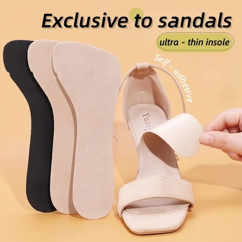 Women’s Sandal Insoles | Ultra-Thin Anti-Slip Foot Pads, Sweat-Absorbing Adhesive Inserts for Secure Fit & Walking Comfort