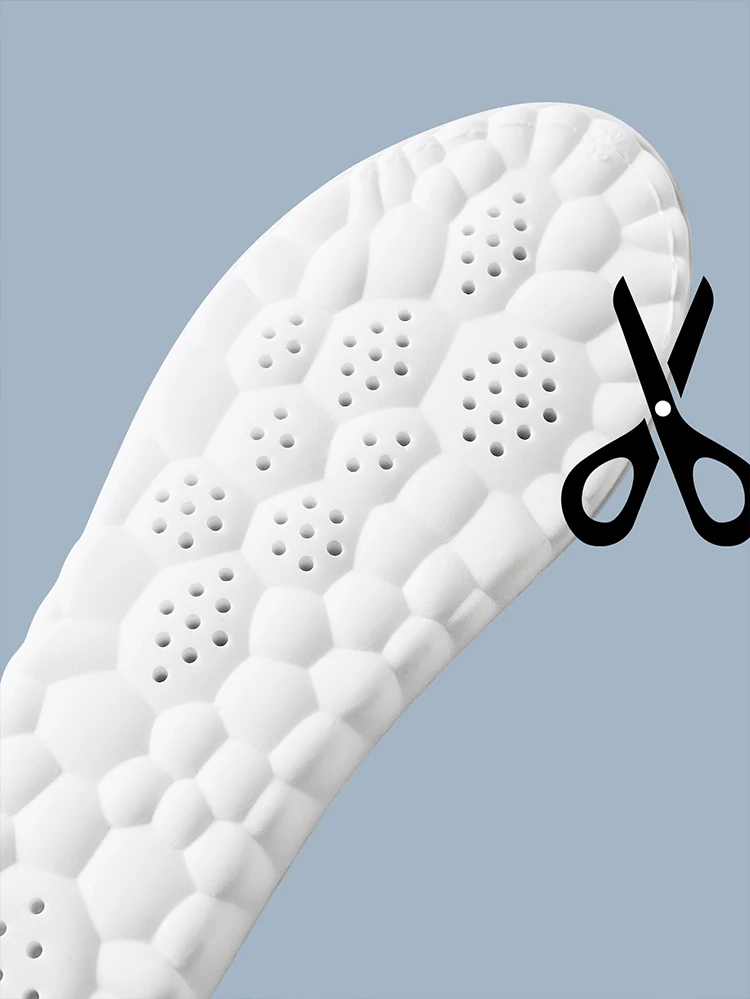 1pairs Latex Sport Insoles Soft High Elasticity Shoe Pads Orthotic Breathable Shock Absorption Cushion Arch Support Insole