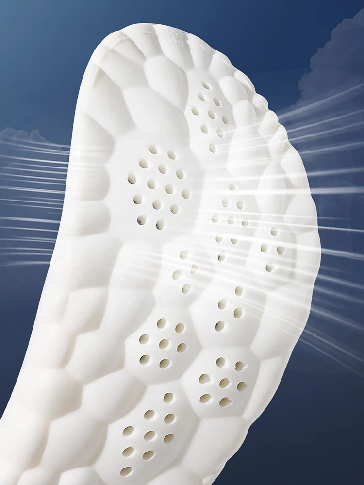 1pairs Latex Sport Insoles Soft High Elasticity Shoe Pads Orthotic Breathable Shock Absorption Cushion Arch Support Insole