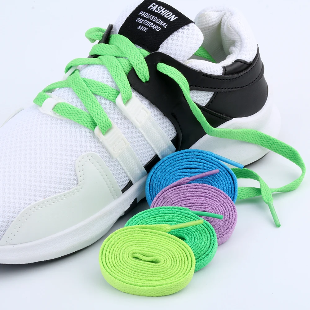 1Pair Flat Shoelaces for Sneakers 26colors Fabric Shoe Laces White Black Shoe Lace Boot Laces for Shoes Unisex Soft Shoestrings