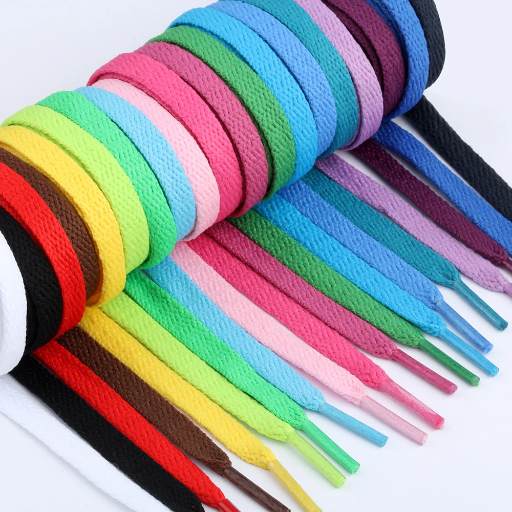 1Pair Flat Shoelaces for Sneakers 26colors Fabric Shoe Laces White Black Shoe Lace Boot Laces for Shoes Unisex Soft Shoestrings