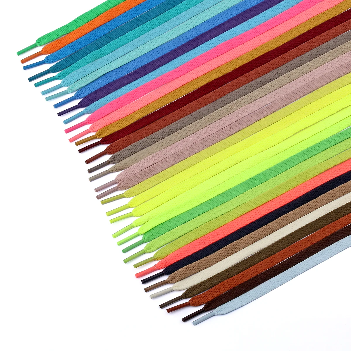 1Pair Flat Shoelaces for Sneakers 26colors Fabric Shoe Laces White Black Shoe Lace Boot Laces for Shoes Unisex Soft Shoestrings