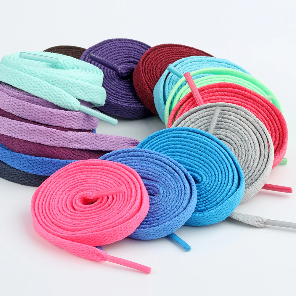 1Pair Flat Shoelaces for Sneakers 26colors Fabric Shoe Laces White Black Shoe Lace Boot Laces for Shoes Unisex Soft Shoestrings