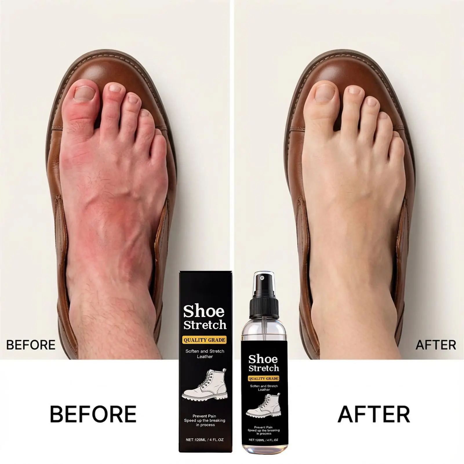 120ml Shoe Stretcher Spray Softening Stretching Liquid Professional Boot Stretcher Spray for leather, suede canvas softeners