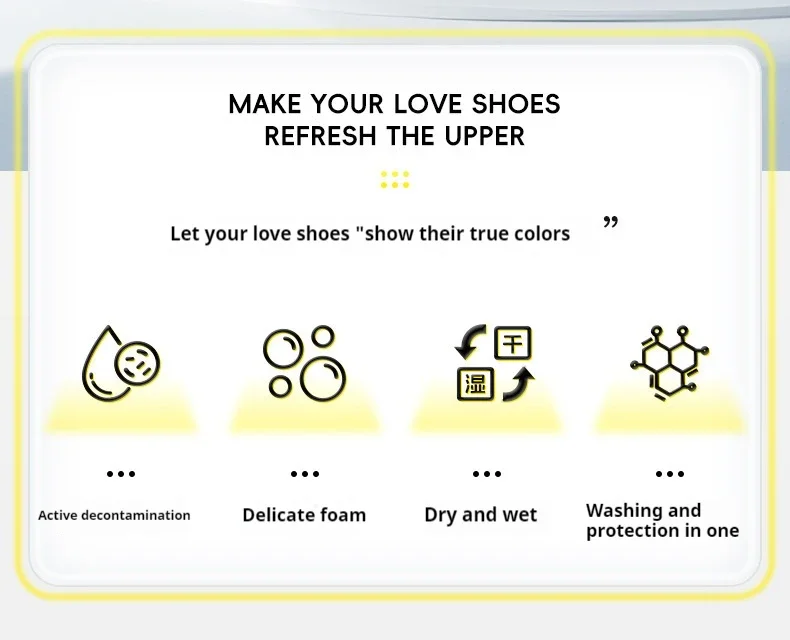 1 Set Shoes Cleaner Foam Dry Cleaning Suit 150ML Water-Free Foam Sneakers Cleaner Shoe Brush Shoe Cloth Work on White Shoe, Boot
