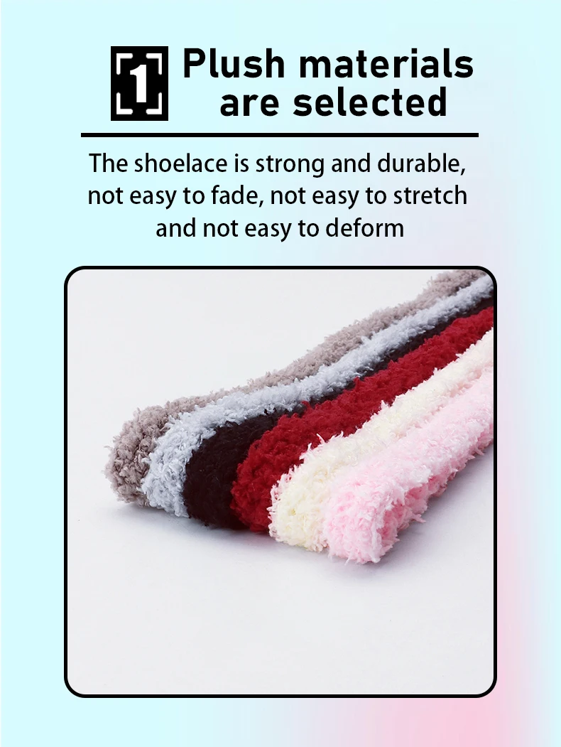 Thick Fluffy Plush Shoelaces 1cm Wide Anti-Fade Soft Fuzzy Laces Fashion Decor Replacement Laces for Most Sneakers & Daily Shoes