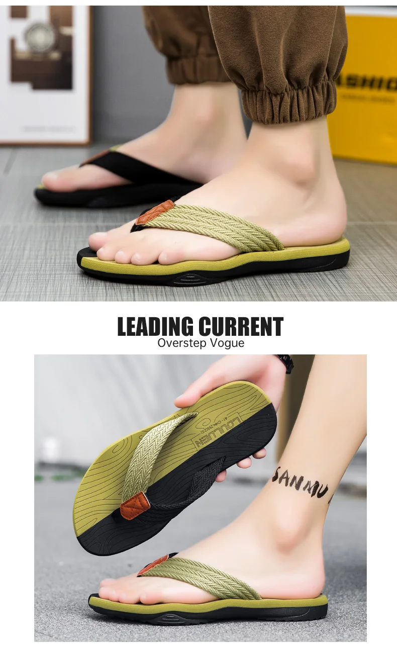 Menswear Slippers for Home Comfortable Breathable Slip-On Indoor Outdoor Slippers in Black Brown And Navy Blue Sizes 7 to 13