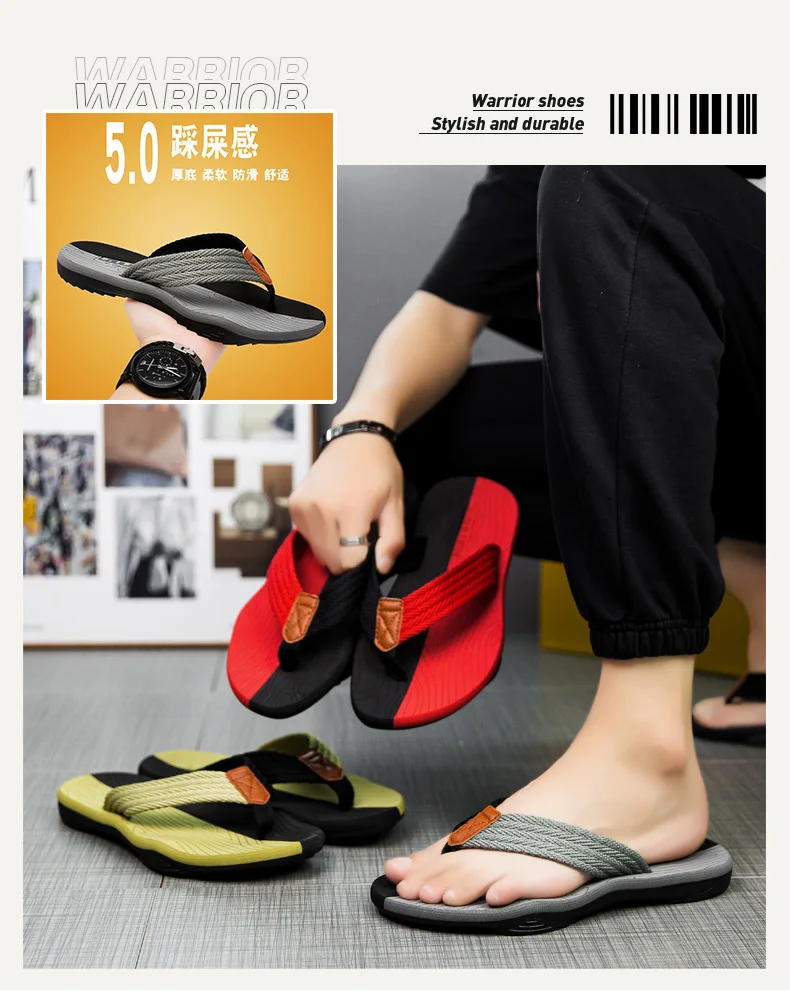 Menswear Slippers for Home Comfortable Breathable Slip-On Indoor Outdoor Slippers in Black Brown And Navy Blue Sizes 7 to 13