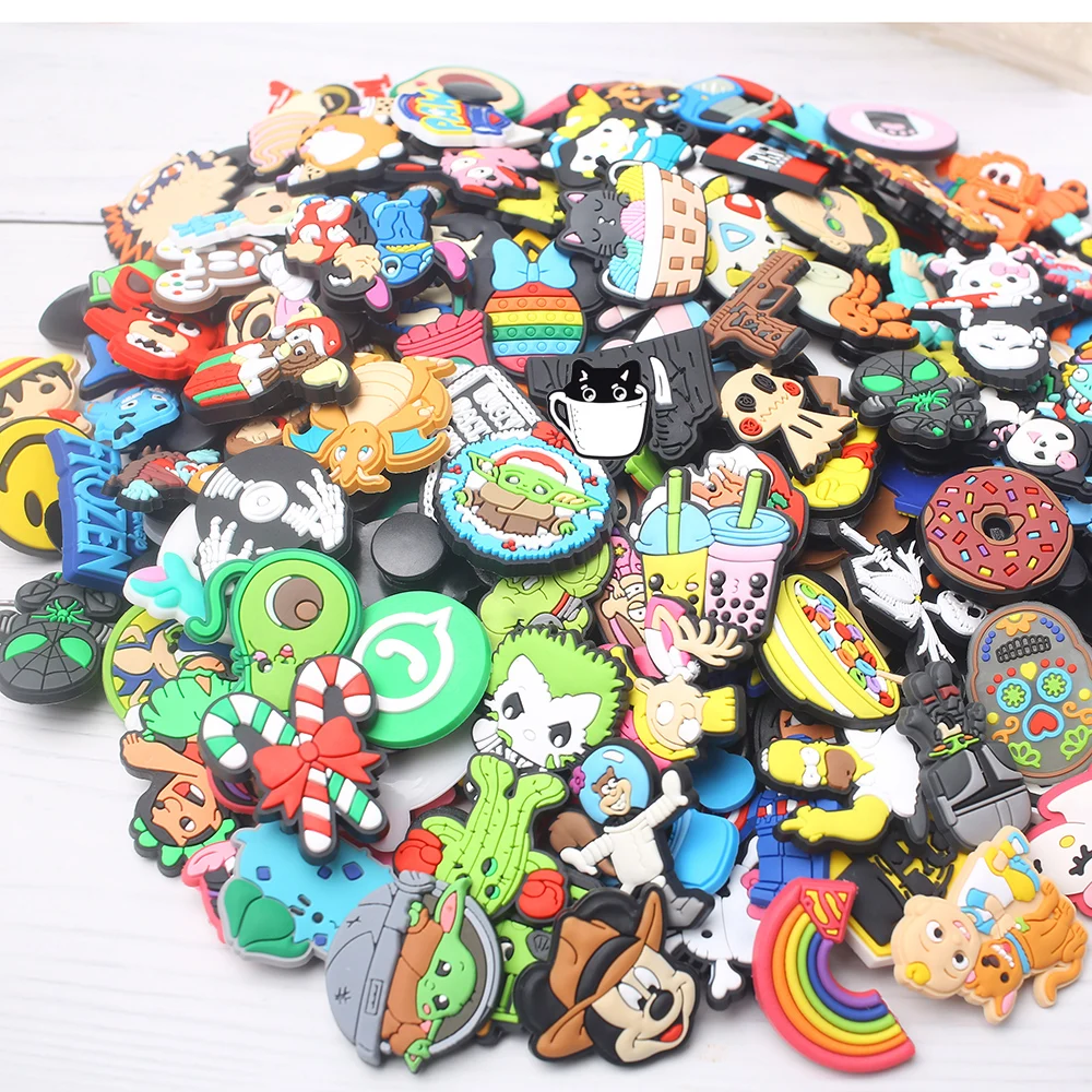 Hot Toys Random 10-300Pcs Series Shoe Charms For Sandals,Shoe Decoration Accessories Shoe Pins Great Gift For Men Women