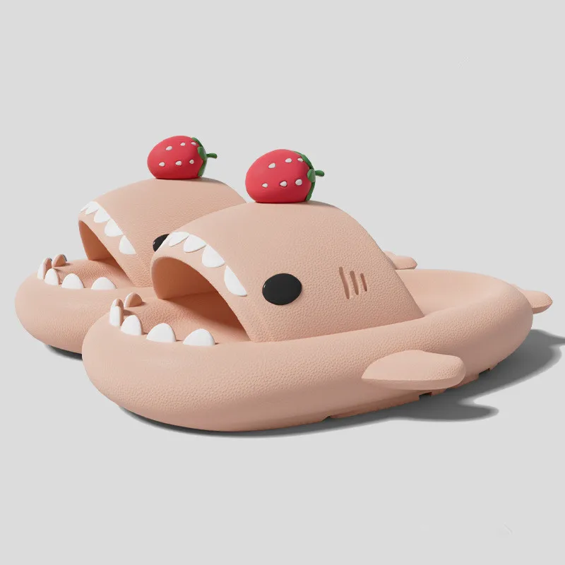 Cute Shark Slippers for Women & Men Summer Platform Night Glow-in-the-Dark Indoor Beach Slides Home Street Wear DIY Accessory