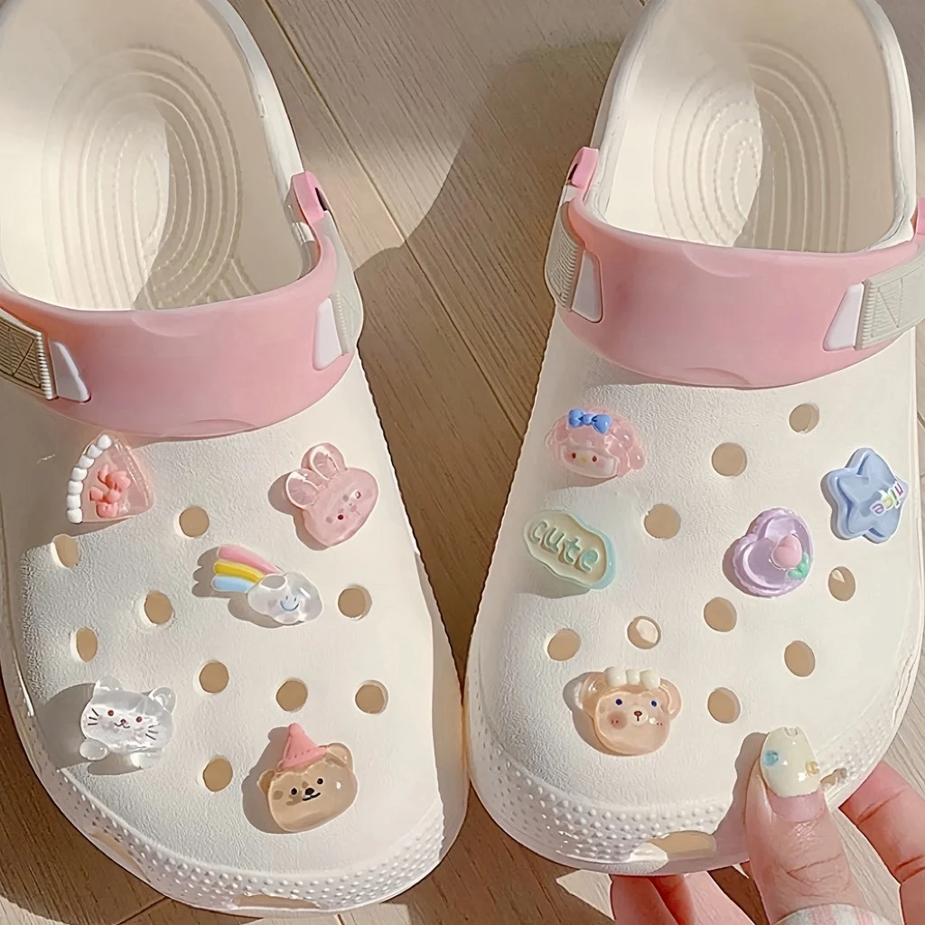 DIY Series Holey Shoes Flower Accessories Girl Shoe Accessories Kit Pearl Shoe Chain Decorations