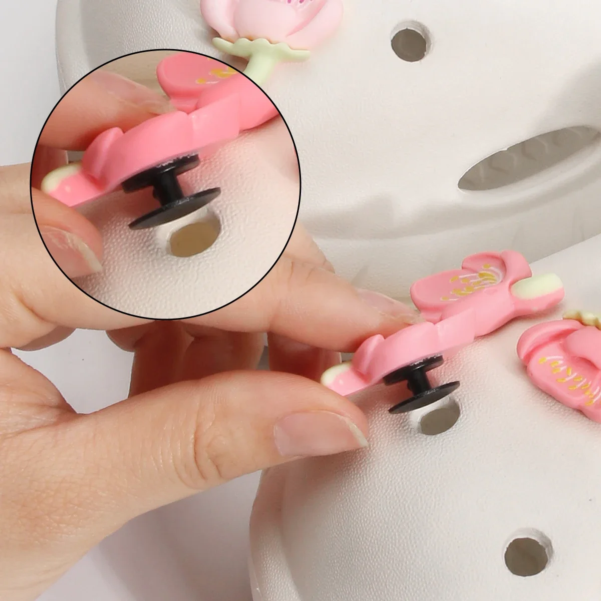 DIY Series Holey Shoes Flower Accessories Girl Shoe Accessories Kit Pearl Shoe Chain Decorations