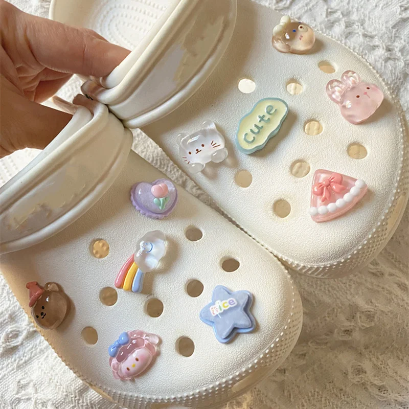 DIY Series Holey Shoes Flower Accessories Girl Shoe Accessories Kit Pearl Shoe Chain Decorations