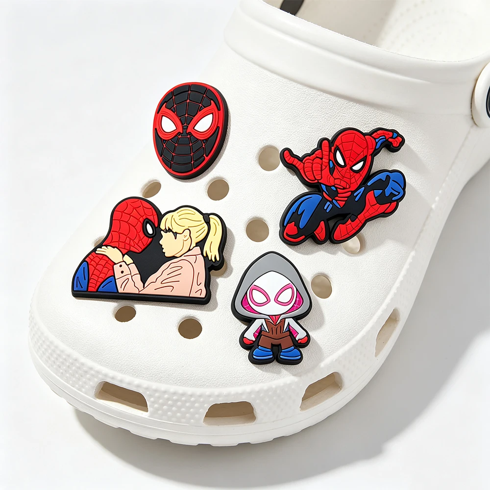 9-21PCS Cartoon Anime Heroes Character Shoe Charm Wholesale PVC Clog Wristband Decor Buckle Detachable DIY Waterproof Party Gift