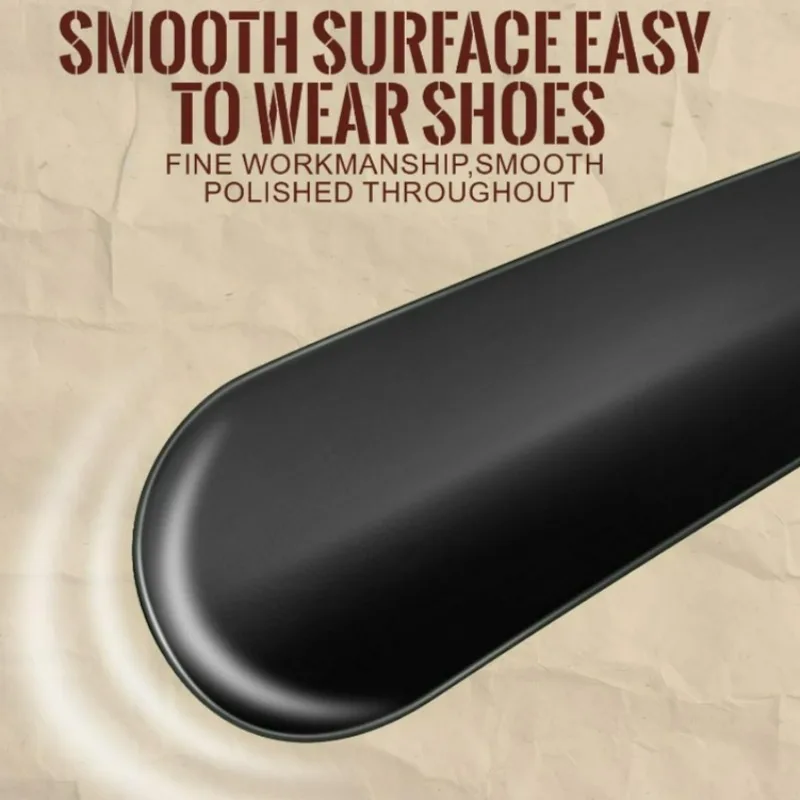 Metal Shoehorn, 6.7-Inch Leather Handle, Short Stainless Steel Shoehorn, Suitable for the Elderly and Pregnant Women.