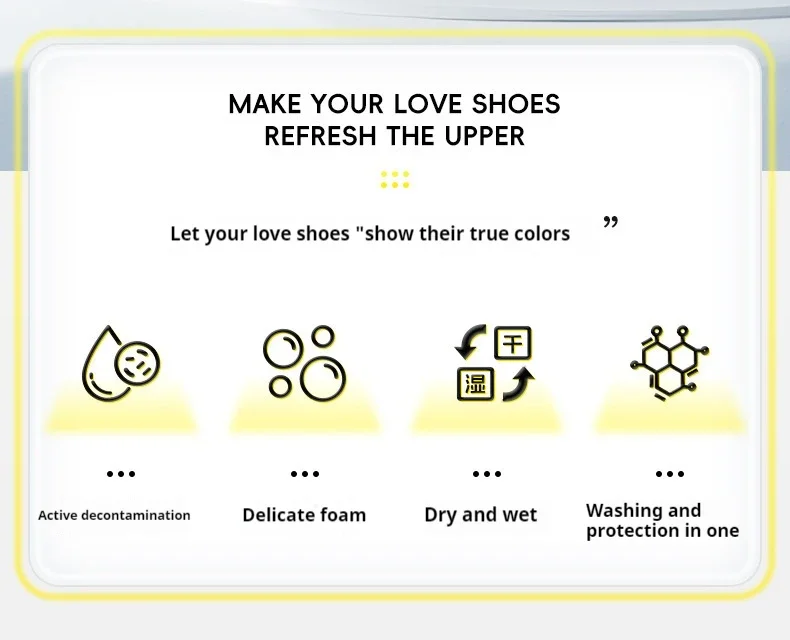 150ML Water-Free Foam Sneakers Cleaner Shoe Brush Shoe Suit Foam Dry Cleaning Shoes Cleaner Cloth Work on White Shoe Suede Boot