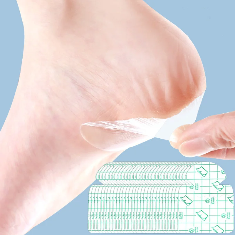 30 Pieces of Invisible Anti-Moisture Heel Pads, Breathable Cushioning Pads, Moisturizing and Repairing for Dry Cracked Heels, Heel Protection Pads, Skin-Friendly Soft Patches, Sensitive Beige Diabetic Foot Care