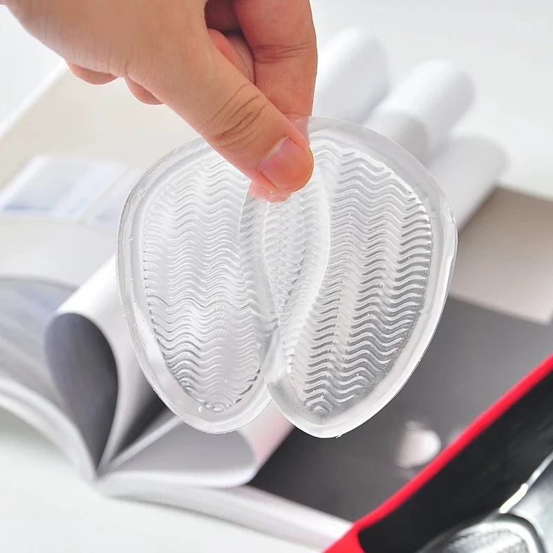 1Pair Forefoot Insert Cushion Pads For Women Shoe Anti Slip Silicone Foot Pain Relief For High Heels Sandals Gel Shoe Insoles