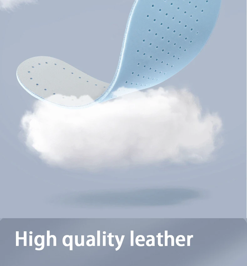1Pair/2Pair Leather Insoles Breathable Sports Insole Latex Elastic Shoe Sole Men and Women Comfortable Shoe Pads