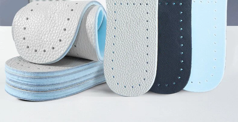 1Pair/2Pair Leather Insoles Breathable Sports Insole Latex Elastic Shoe Sole Men and Women Comfortable Shoe Pads