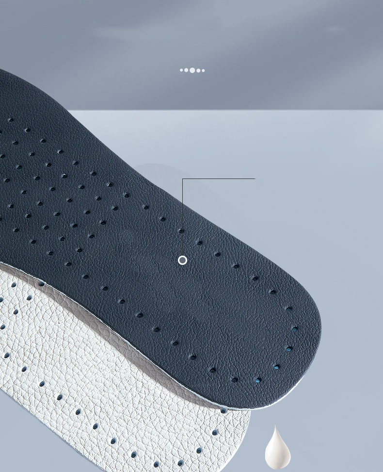 1Pair/2Pair Leather Insoles Breathable Sports Insole Latex Elastic Shoe Sole Men and Women Comfortable Shoe Pads