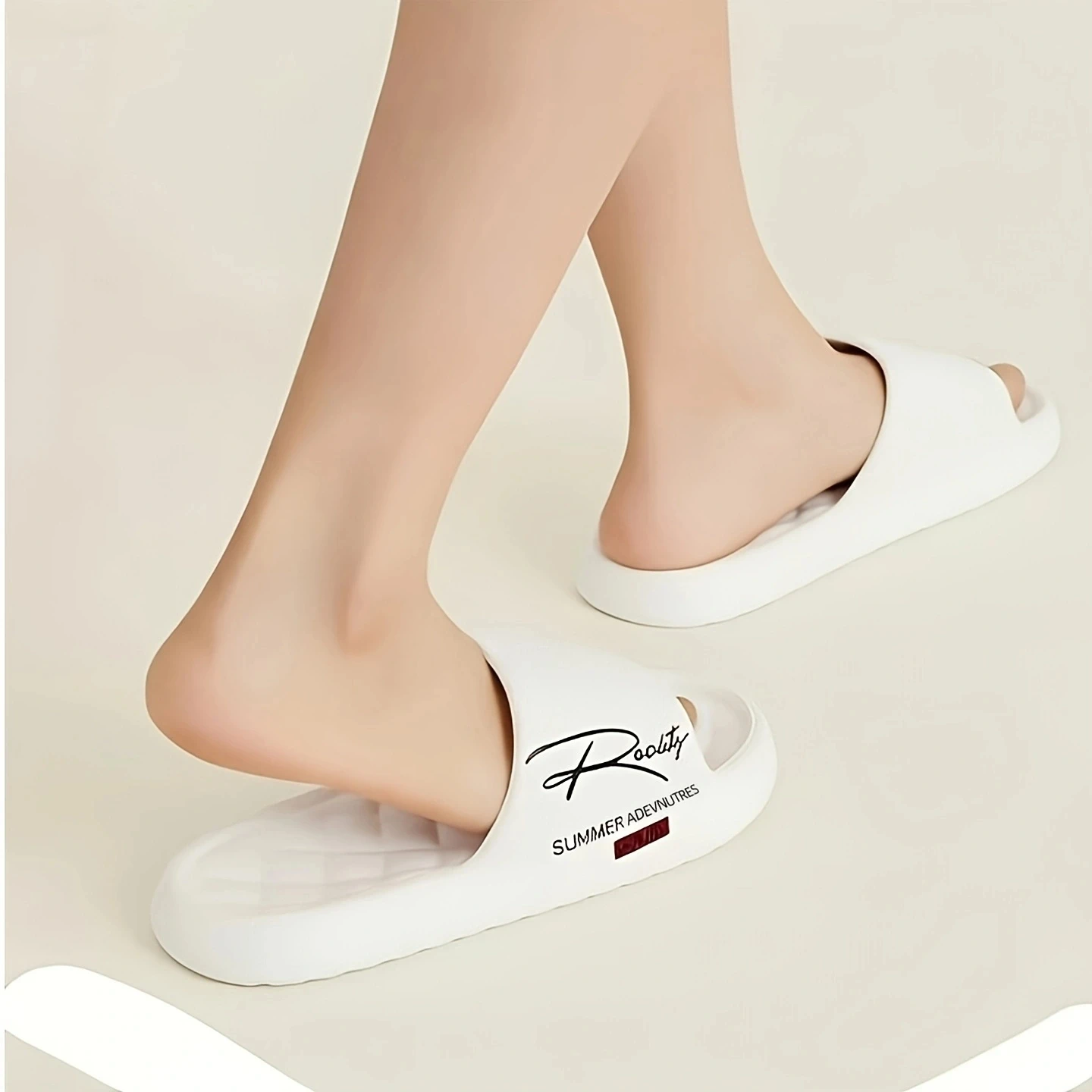 Men Letter Print EVA Home Slippers Diamond Soft Insole Non Slip Thick Sole Indoor Bathroom Slides