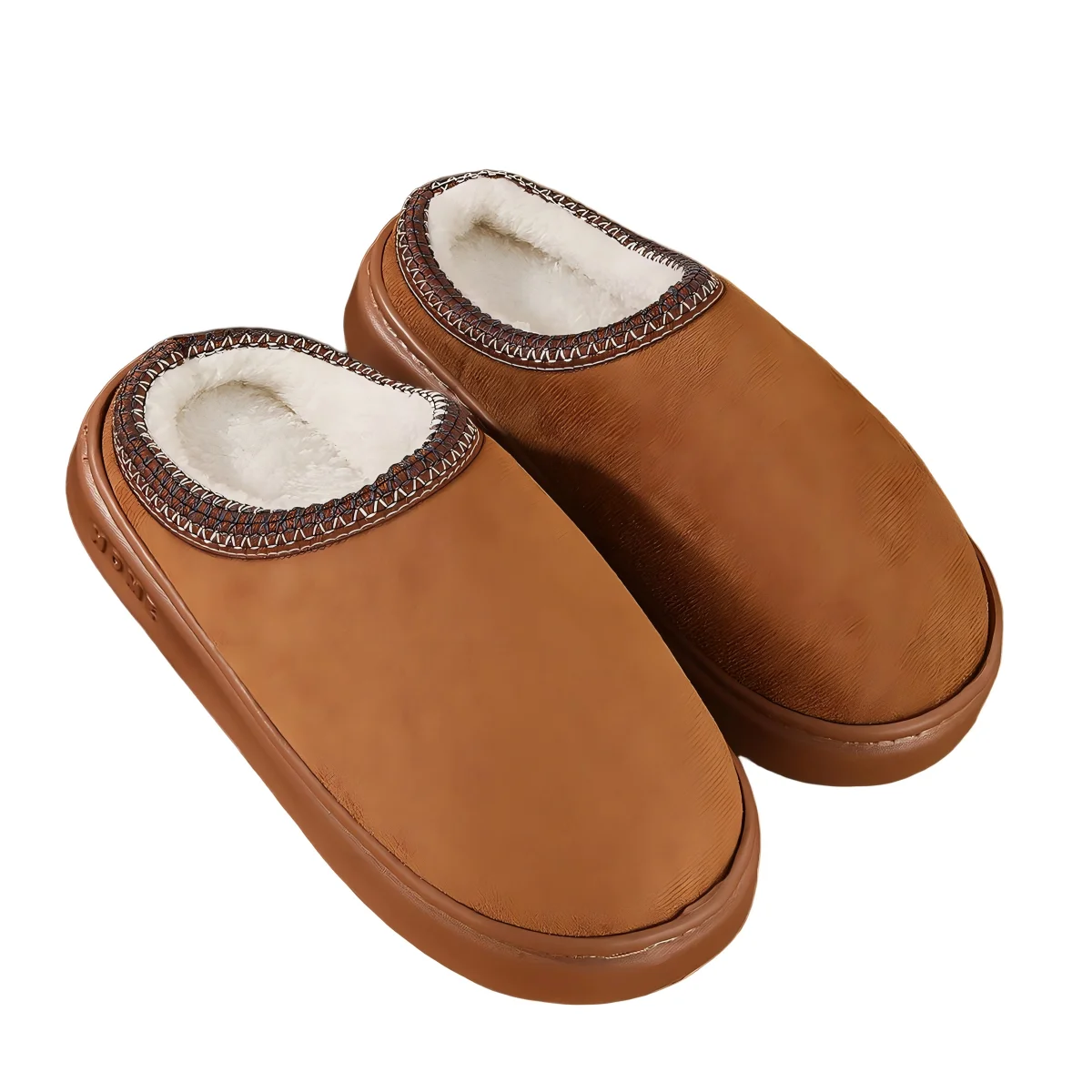 Men's Cotton Slippers, Women's Style, Fleece-Lined, Thick-Soled, Non-Slip, Indoor Height-Increasing Slippers, Couple Slippers, Cotton Slippers, Women's Style