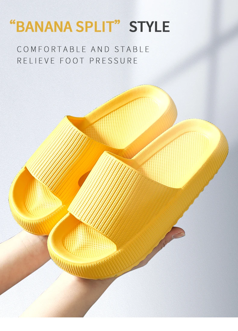 Slippers EVA Sandals Slippers Simple Men Women Wear Thick-Soled Non-Slip Summer Quarters Bathroom Shower  Indoor Home Casual