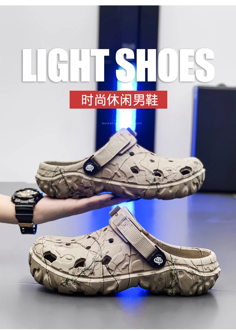 Summer Men's Clogs Sandals Home Garden Shoes Comfortable Men Women Slippers Non-Slip Soft Bottom Flip Flop Sandals Big Size46 47
