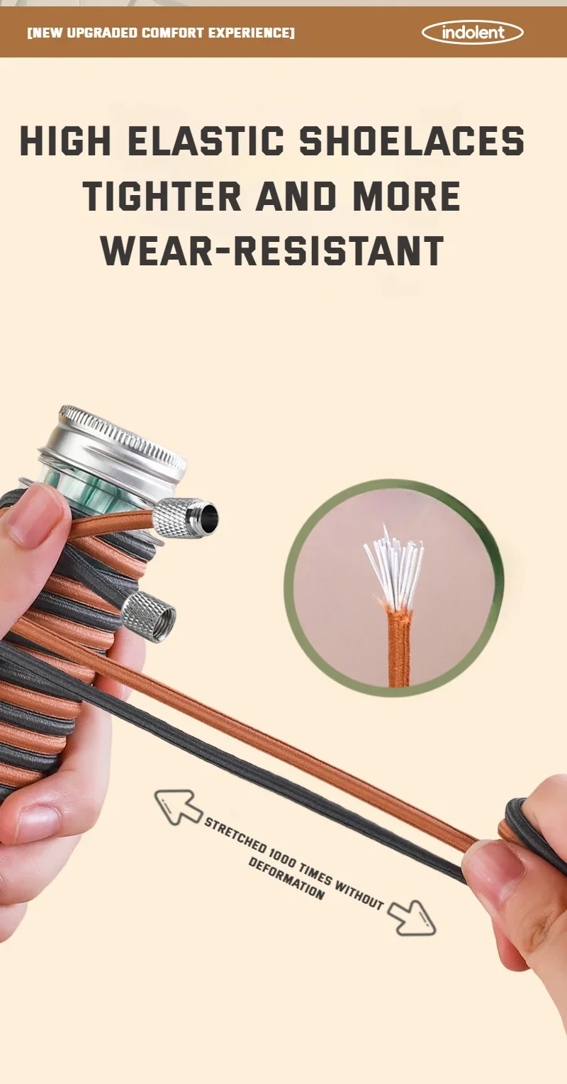 Round Elastic Shoelaces Sneakers Tennis Shoe Laces Without Ties for Kids Adult No Tie Shoelace Rubber Bands Shoes Accessories
