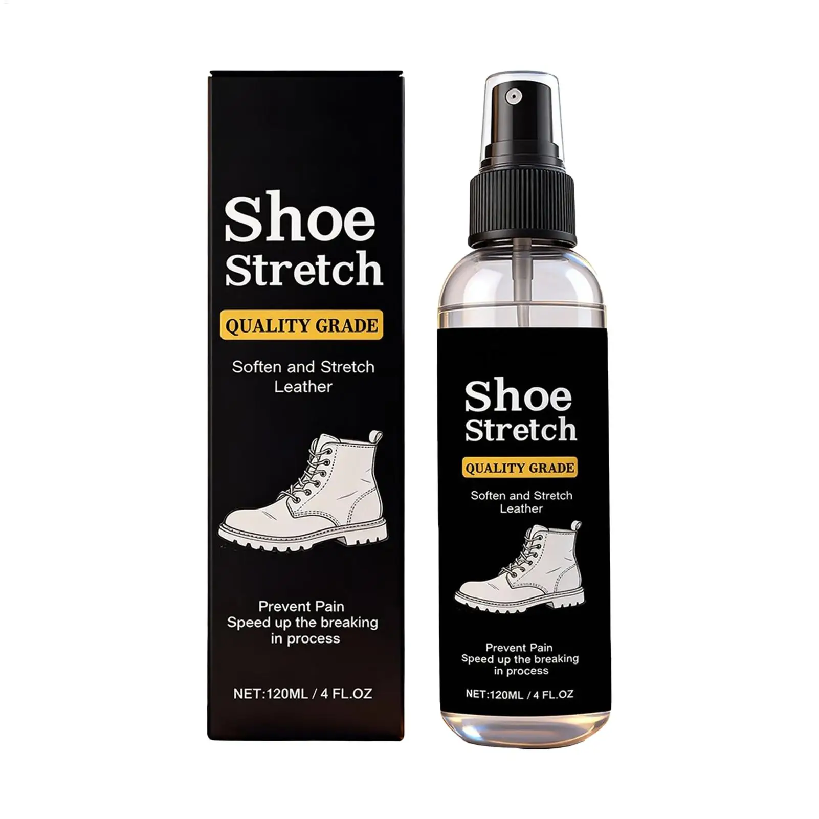 120ml Shoe Stretcher Spray Softening Stretching Liquid Professional Boot Stretcher Spray for Leather Suede Canvas Softeners