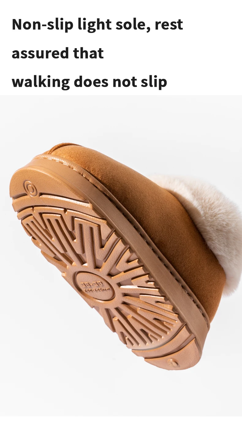 Women's Autumn And Winter Cotton Slippers With Thick And Soft Soles For Outdoor Wear, Comfortable And Warm At Home, Anti-slip
