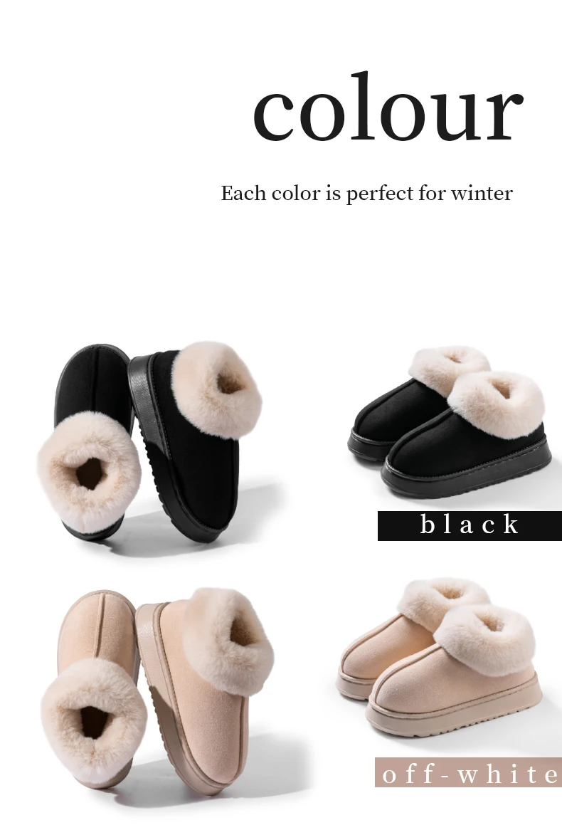 Women's Autumn And Winter Cotton Slippers With Thick And Soft Soles For Outdoor Wear, Comfortable And Warm At Home, Anti-slip