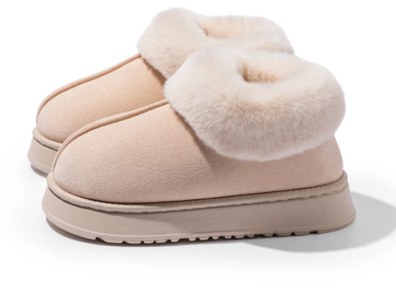 Women's Autumn And Winter Cotton Slippers With Thick And Soft Soles For Outdoor Wear, Comfortable And Warm At Home, Anti-slip