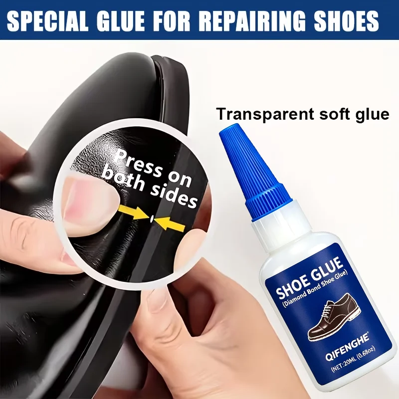 Diamond Bond Shoe Glue, Strong Flexible Adhesive for Long-Lasting Shoe Repairs, Ideal for Sole Bonding and Shoe Decor Fixes, Com