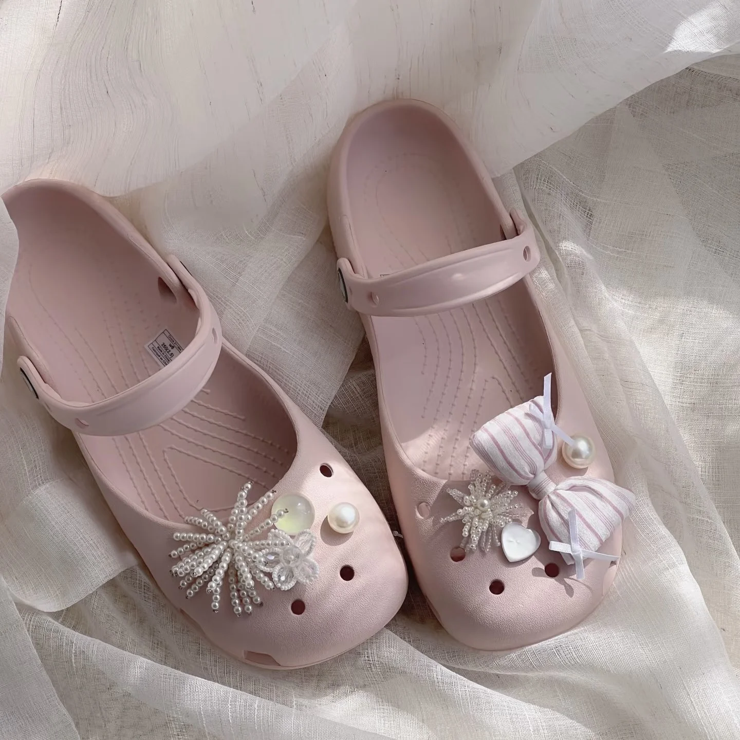 Original Shoe Charms Set Women Retro Ballet Shoes corc charms pack fashion Flowing Ballet Shoe decorations DIY Shoe Accessories