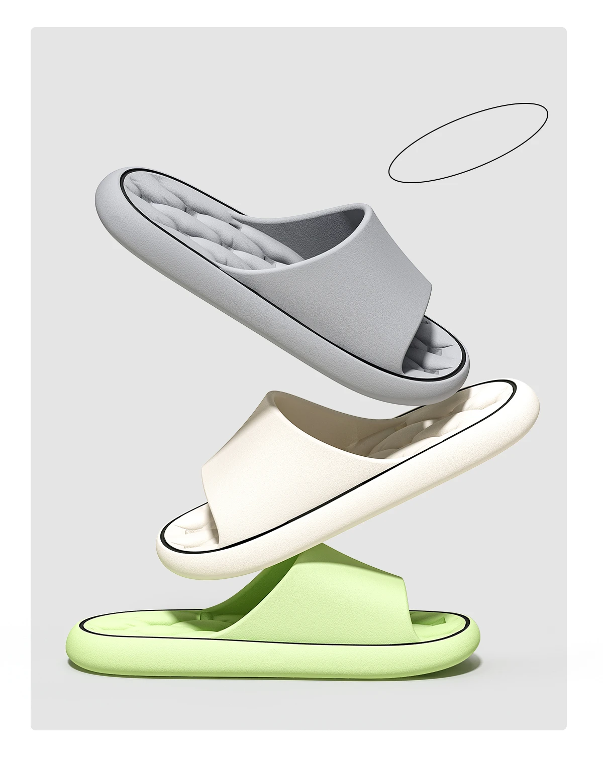 Summer Women Bathroom Slippers EVA Leaky Home Sandals Comfortable Soft Non-slip Slides Indoor Men Quick Drying Flip Flops