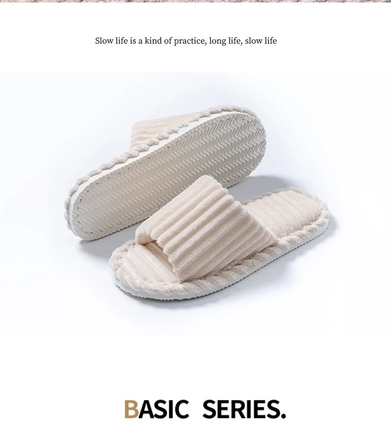 Men's Open Toed Slippers Autumn and Winter Indoor Anti Slip Breathable Bedroom Silent Couple's Home Shoes for Spring and Autumn