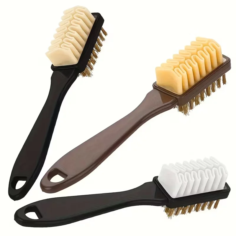 2-in-1 Suede & Shoe Brush with Eraser | for Boots, Nubuck & Imitation Leather Care | Double-Sided Effective Cleaning Tool