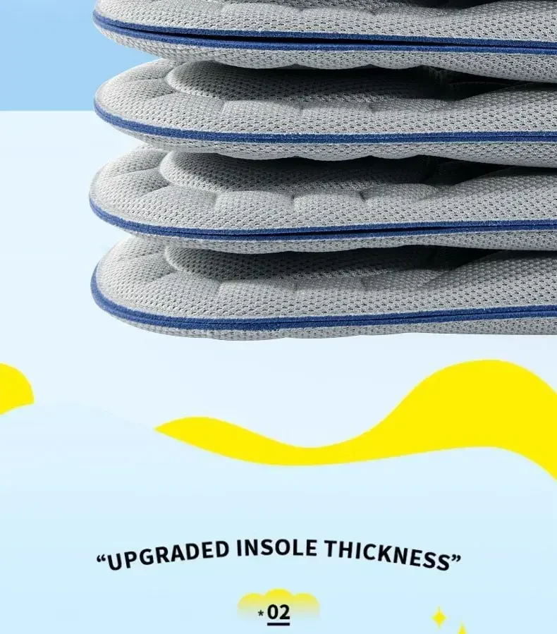 Soft Sports Insoles Unisex Foot Massage Insoles Mugwort Deodorizing Shoe Pads 2Pcs/6Pcs