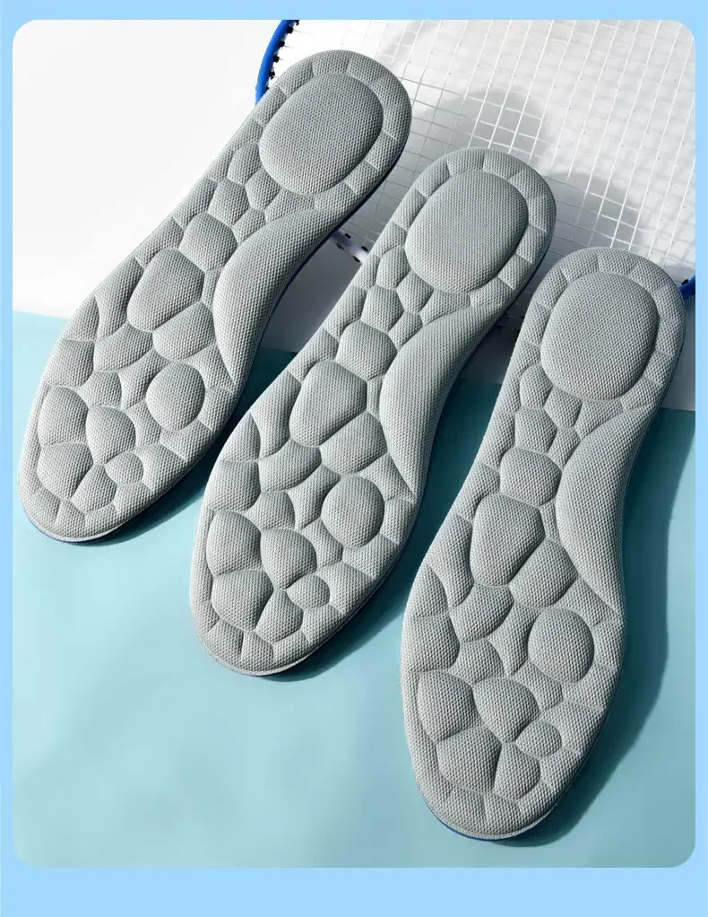 Soft Sports Insoles Unisex Foot Massage Insoles Mugwort Deodorizing Shoe Pads 2Pcs/6Pcs